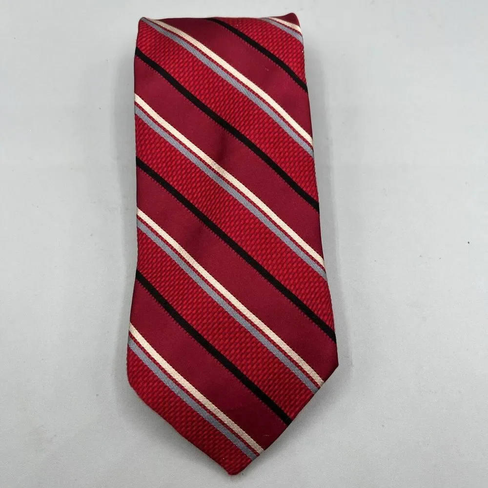 JOS A BANK Tie Multicolor Striped Silk 3.75